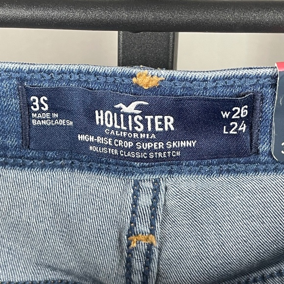 NEW Hollister Jeans Womens 26 3 blue denim skinny distressed preppy casual - Picture 4 of 11